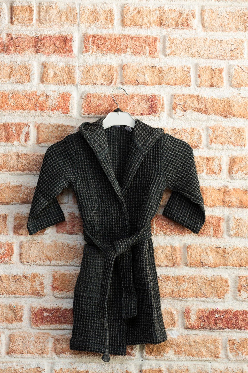 Massall WAFFLE I Black I Kid/Baby Bathrobe - Massall